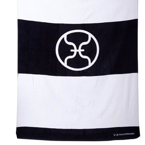 VIX PAULA HERMANNY STRIPE BLACK WHITE TOWEL